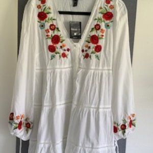 Forever 21 White Beach Dress